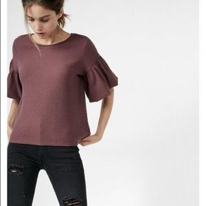 Express Textured Bell Sleeve Top - size M